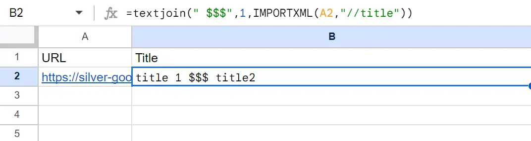 Duplicate Title Tag Using Google Sheets