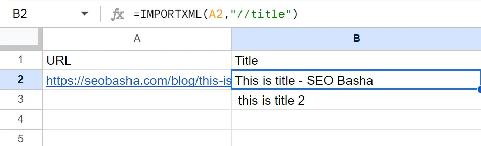 Duplicate Title Tag Using Google Sheets